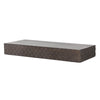 Small Rustic Embossed Wood Floating Wall Shelf - Black